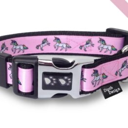 Einhorn Hundehalsband pink